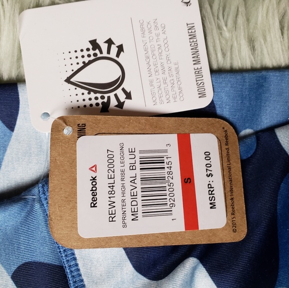 Nwt reebok blue camo skinny high rise leggings - Picture 4 of 5